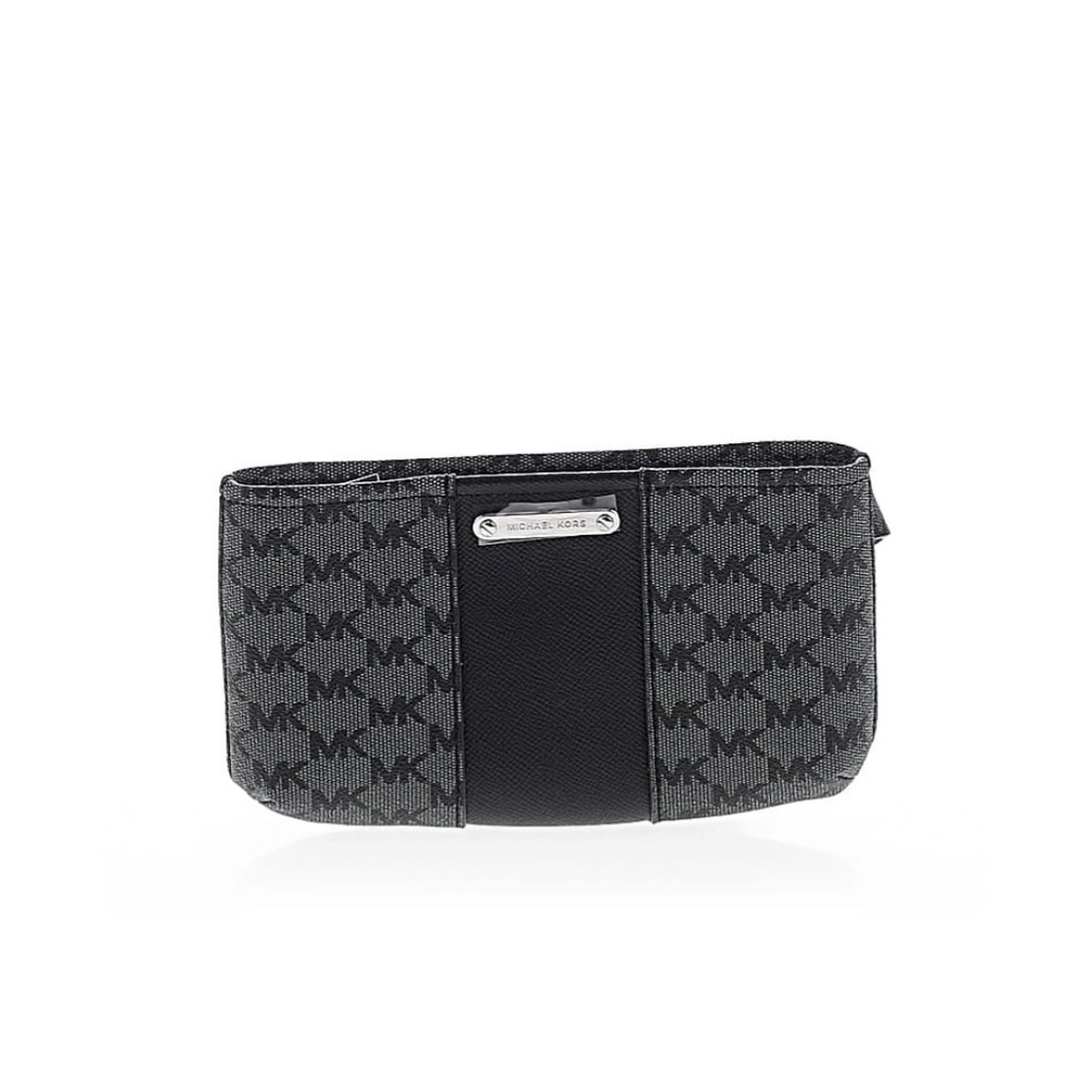 Michael Kors Monogram Black and Gray belt with pouch! NEW